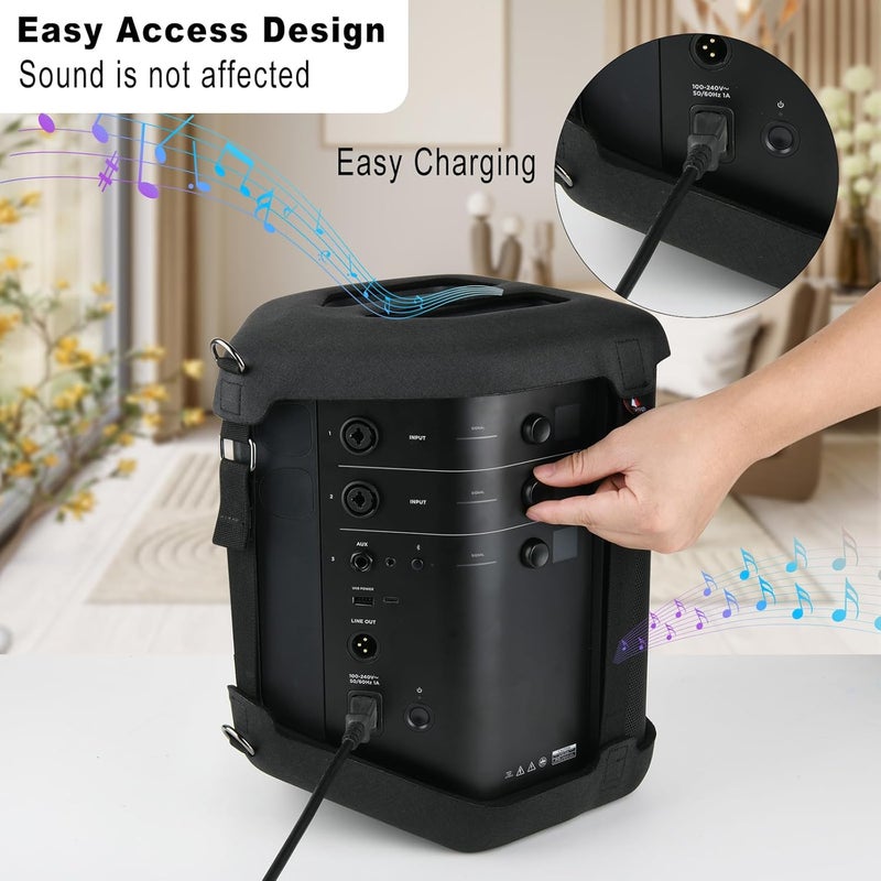 TXesign حقيبة سفر EVA لحمل سماعة Bose S1 Pro+، غطاء واقي بديل EVA مع حزام كتف، حقيبة حمل سفر لسماعة Bose S1 Pro+ - Image 3